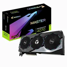 Видеокарта Gigabyte NVIDIA GeForce RTX 4070 Aorus Master GDDR6X 12GB, GV-N4070AORUS M-12GD