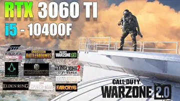 RTX 3060 TI + i5 10400F - Test in 10 Games | 1080p