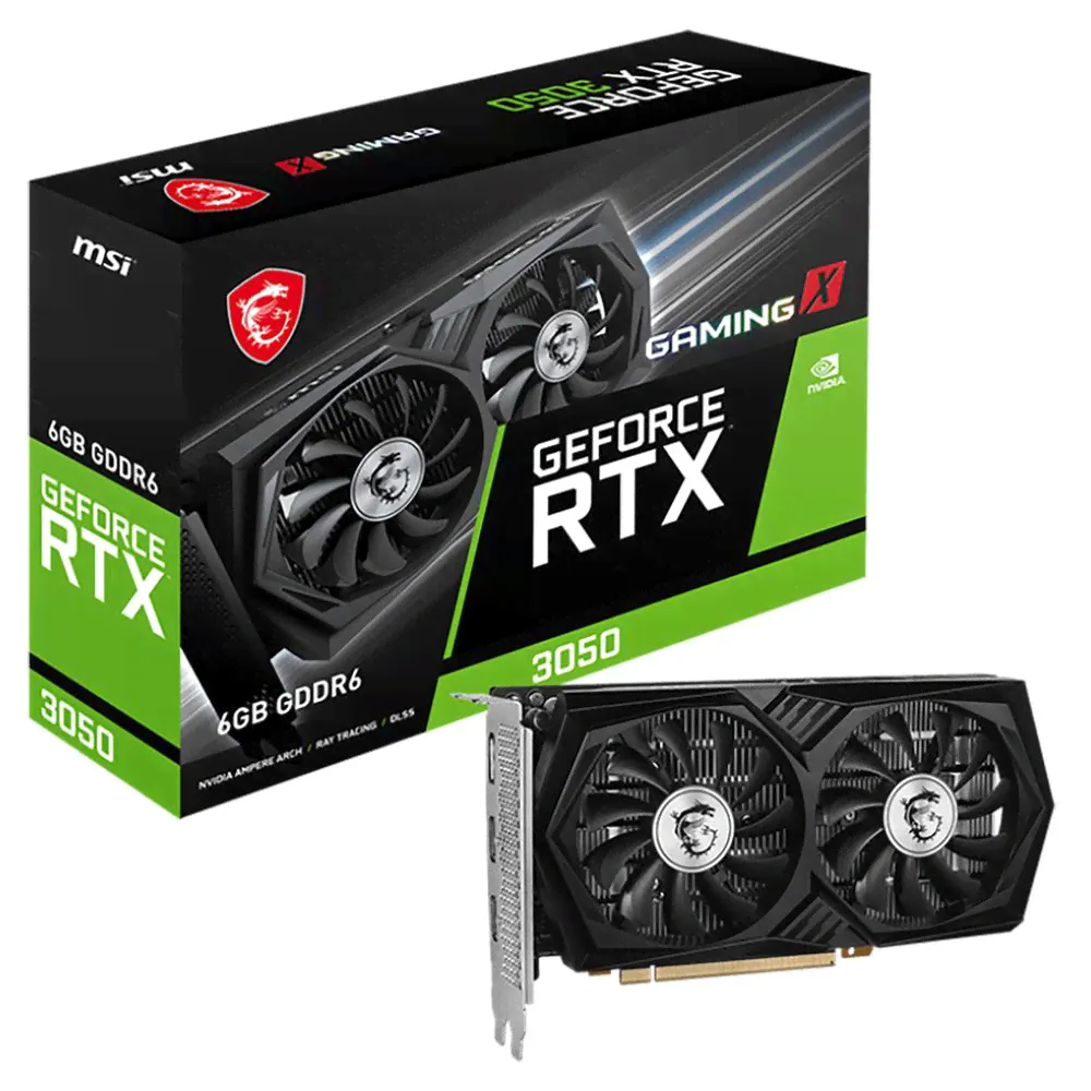MSI Видеокарта GeForce RTX 3050 6 ГБ (RTX 3050 GAMING X 6G)-0