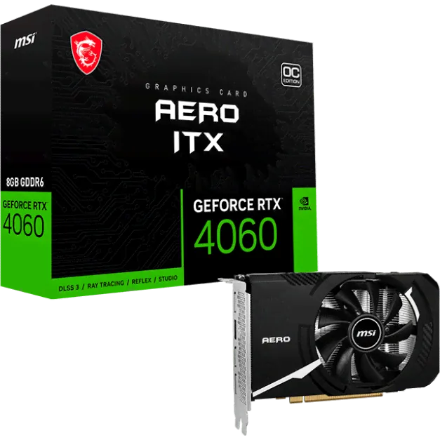 Видеокарта NVIDIA GeForce RTX 4060 MSI OC 8Gb (RTX 4060 AERO ITX 8G OC)-4