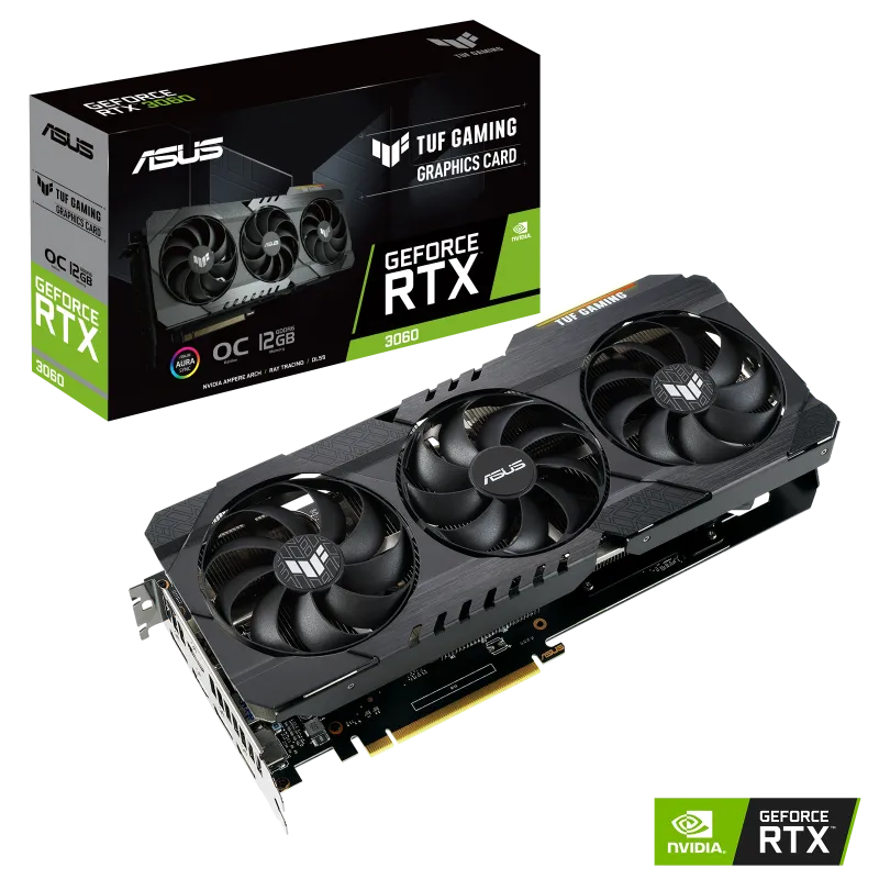 Asus TUF Gaming GeForce RTX 3060 OC Edition (LHR) (TUF-RTX3060-O12G-V2-GAMING)
