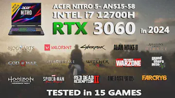 RTX 3060 + i7 12700H Gaming Benchmark in 2024 | Tested in 15 Games | Acer Nitro 5 Gaming Test |