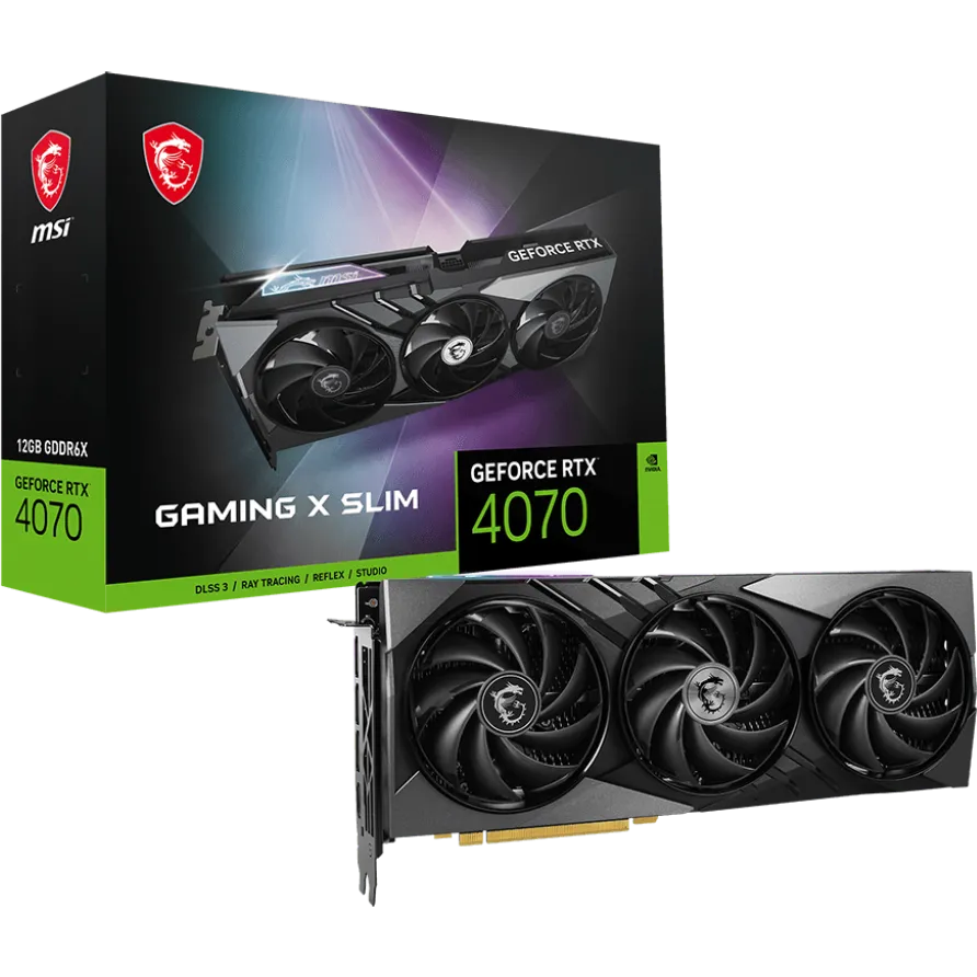 Видеокарта NVIDIA GeForce RTX 4070 MSI 12Gb (RTX 4070 GAMING X SLIM 12G)-2