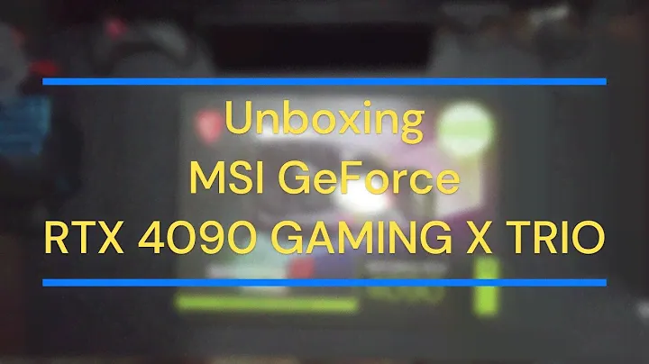 Unboxing MSI GeForce RTX 4090 GAMING X TRIO