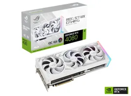 ASUS Видеокарта GeForce RTX 4080 ROG Strix White OC Edition 16 ГБ (ROG-STRIX-RTX4080-O16G-WHITE)