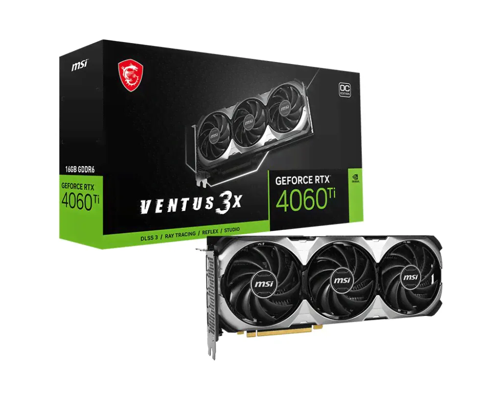 MSI Видеокарта GeForce RTX 4060 Ti VENTUS 3X OC 16 ГБ (RTX 4060 TI VENTUS 3X 16G OC)-0